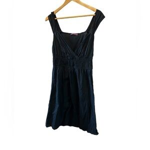 SMART SET Black Cotton Lightweight Cross You Heart Mid Length Sun Dress M